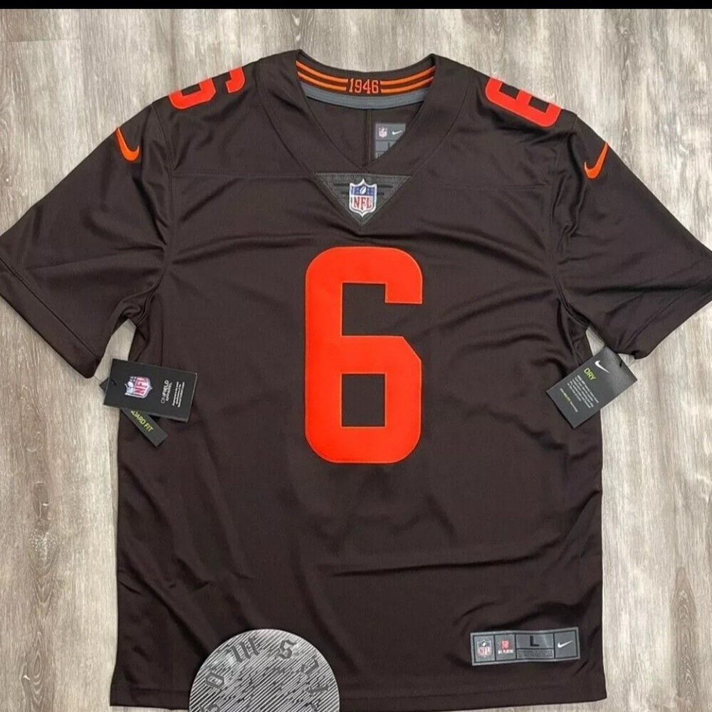 NWT Baker Mayfield Cleveland Browns Nike NFL Limited On Field Jersey Men Large
